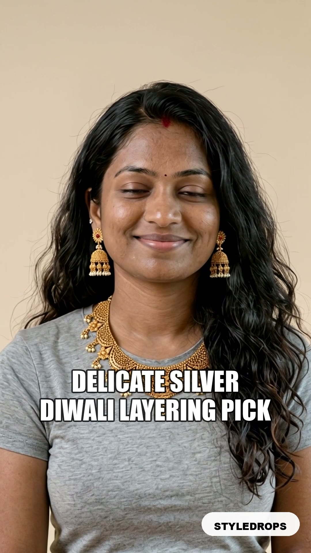 Delicate silver floral — Diwali layering pick, under $85