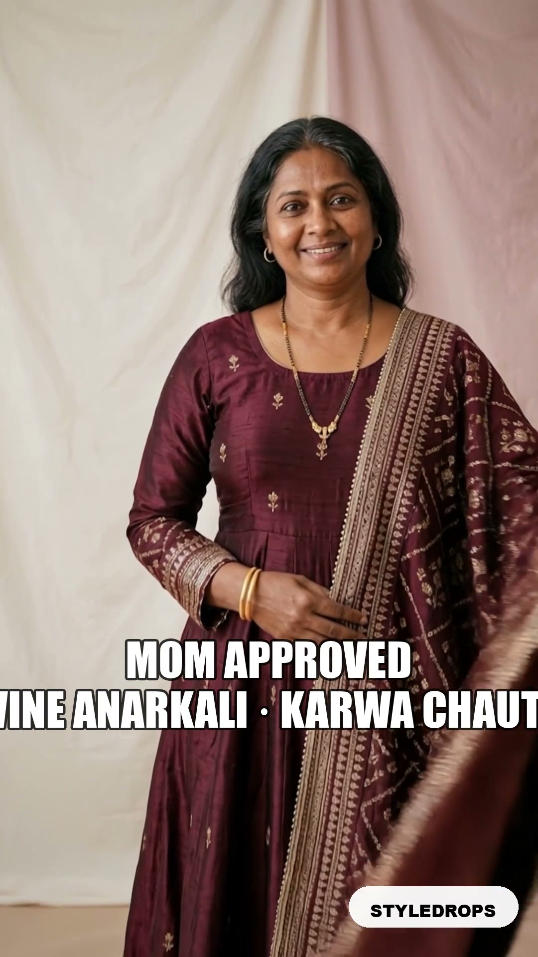 Mom approved — HOI wine anarkali for Karwa Chauth Oct 20