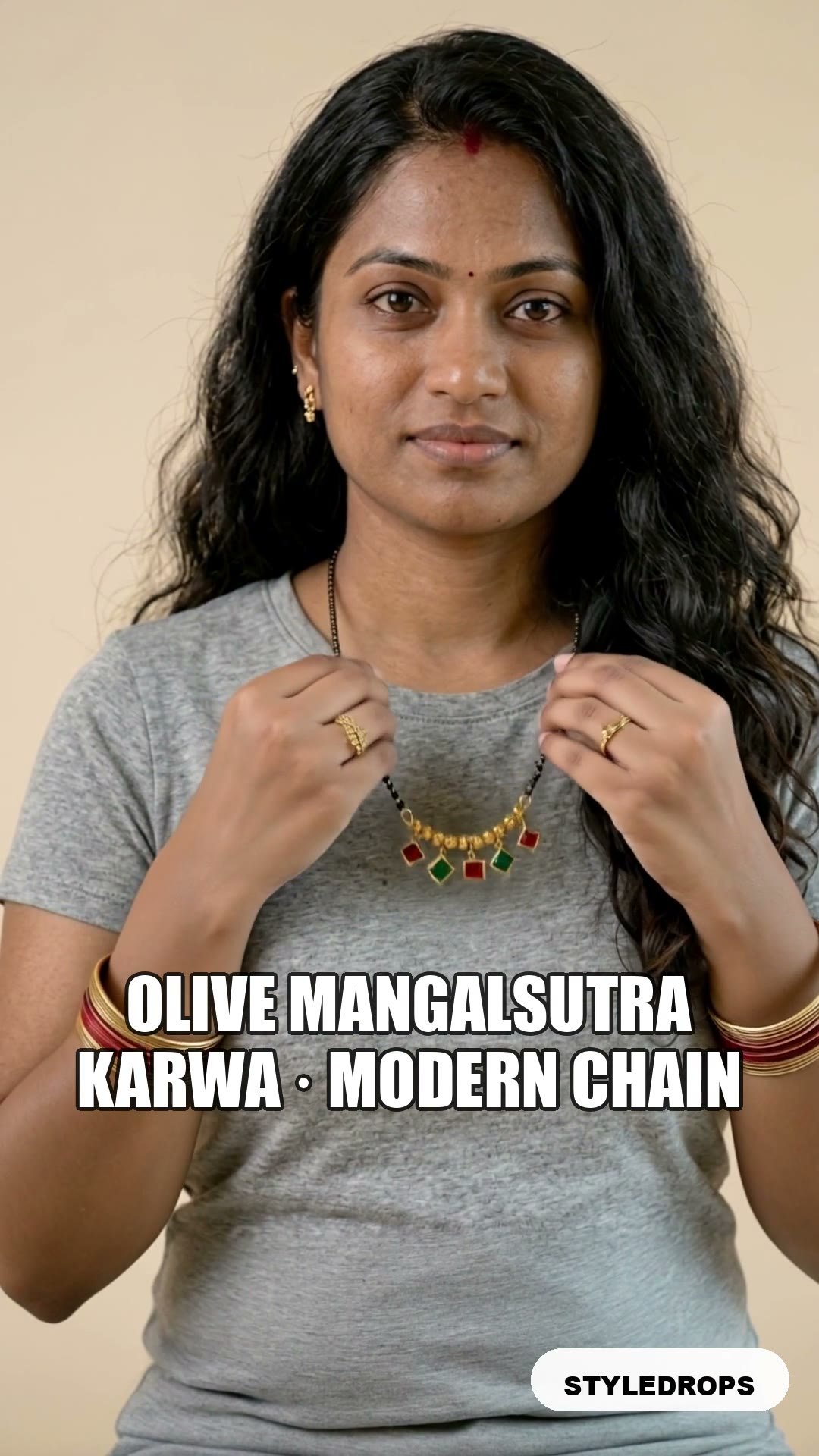 Olive mangalsutra — modern chain design